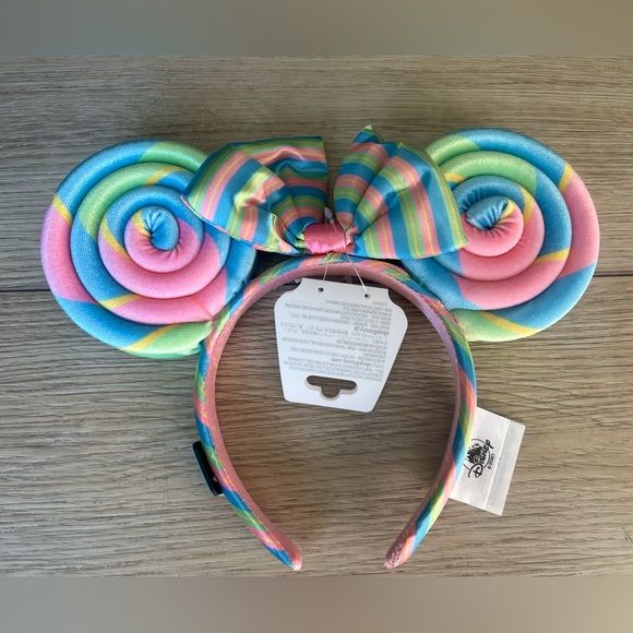 Disney Accessories - Disney Eats Minnie Mouse Lollipop Headband Ears New 🍭